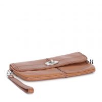 FOSSIL Damen Geldbrse Maddox Foldover Chestnut