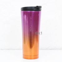 Starbucks Tumbler Gradient Pink Orange Stainless Steel