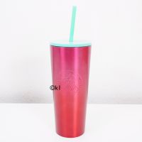 Starbucks Tumbler / Cold Cup Pink Glitter 16 oz