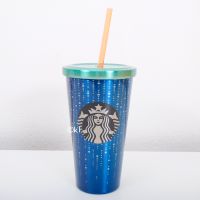 Starbucks Becher Cold Cup Blue Points Siren