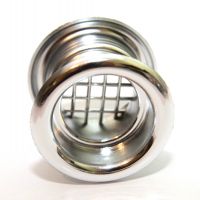 Lftungsgitter, Halbrundprofil, rund, chrom silber