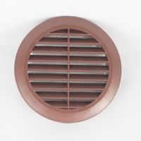 Lftungsgitter mit Insektenschutz, braun  125 mm