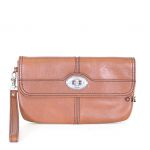 FOSSIL Damen Geldbrse Maddox Foldover Chestnut
