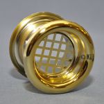 Lftungsgitter, rund, Halbrundprofil, gold