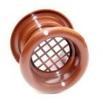 Lftungsgitter, Halbrundprofil, rund, braun